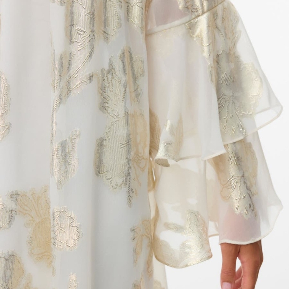 Shimmering Ruffled Mini Dress - Picture 6 of 7